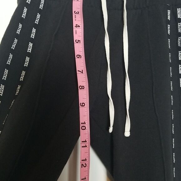 Justice black Girls sweatpants size 12 - Picture 3 of 6